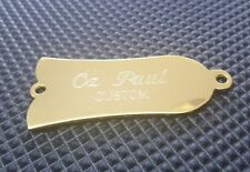 PERSONALISED ENGRAVED LES PAUL / SG GUITAR TRUSS ROD COVER FITS GIBSON Gold