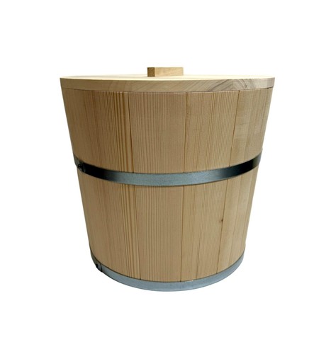 Wooden bucket with lids - wooden,