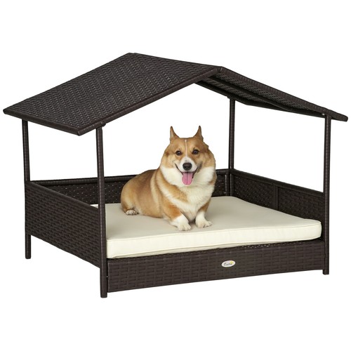 Pawhut wicker dog - wicker,