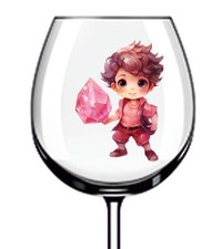 12x Boy Valentines Day Colourful Wine Glass Bottle Vinyl Sticker Decal a4148