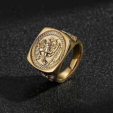 9ct Gold Filled | Dragon Slayer Sovereign Ring | Adjustable Size R/V Adjustable