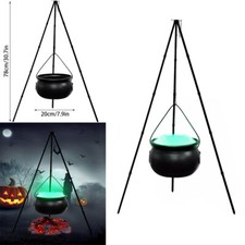 Halloween Decor Outdoor Large-Witches Cauldron on Tripod with Light Yard Decor
