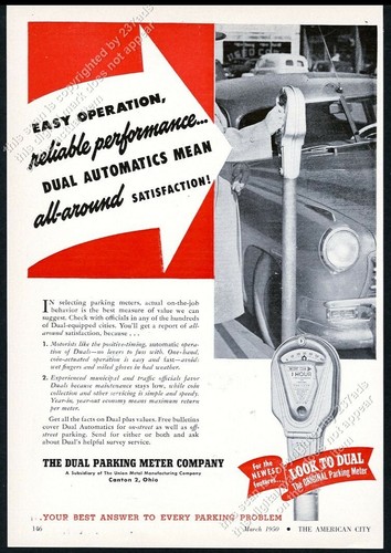 1950 dual parking - parking, meter