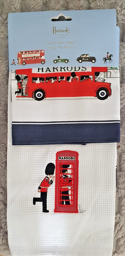 Harrods tea towel set - of, 2