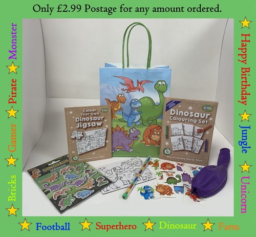 Dinosaur pre filled party bags - dinosaur,