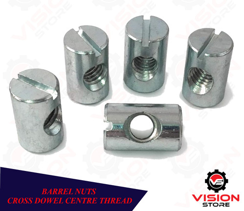 Barrel nuts cross dowel - m8,