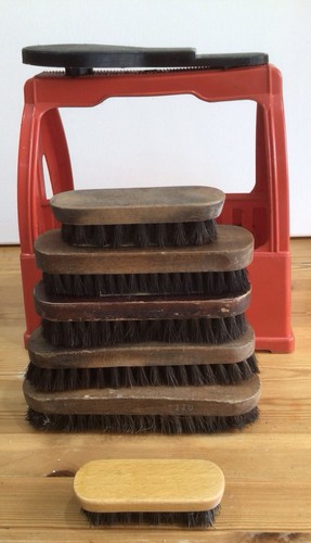 Vintage shoe polishing brushes - polishing,