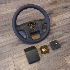 VW volkswagen Golf mk2 gti Jetta a2 Steering Wheel black leather re-trimmed rare