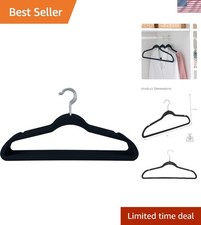 Non-Slip Velvet Huggable Hangers - 10 Durable Slim Hangers for Closet Elegance