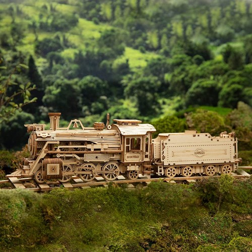 Robotime wooden train model - robotime,