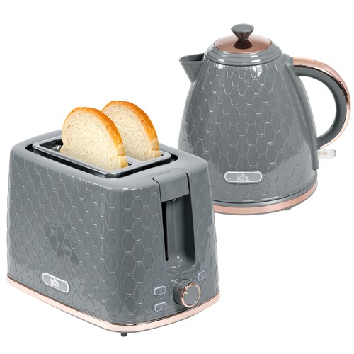 Homcom kettle and toaster - kettle, set