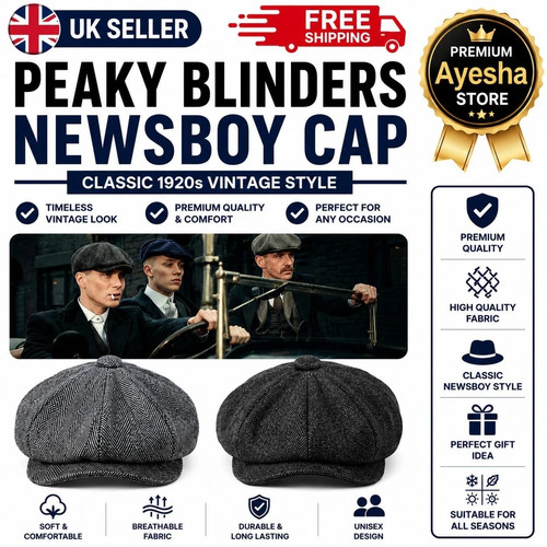 Adjustable peaky blinders hat - adjustable,