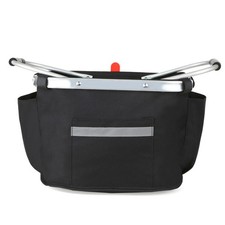 1-Collapsible Bike Basket Handlebar Front Basket Pet Carrier Bag For QIUV