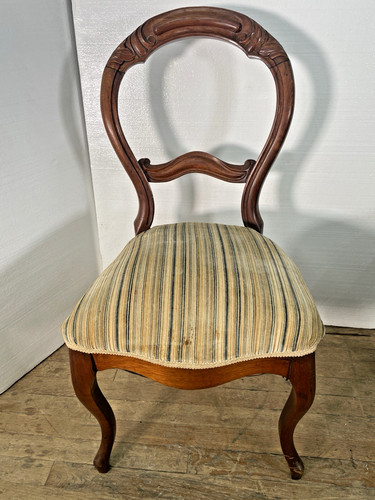Antique walnut chair balloon - antique,