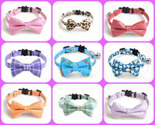 Cat Collar with Bell & Bow Tie - Luxury Collar | Safety Release Breakaway Buckle