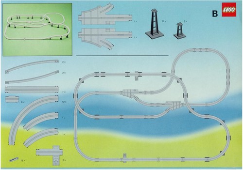 Lego train tracks railway - lego®, 9v