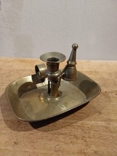 BRASS EARLY CANDLE HOLDER WITH