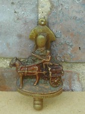 Vintage  'Irish Jaunting Car' Horse & Trap Brass Door Knocker