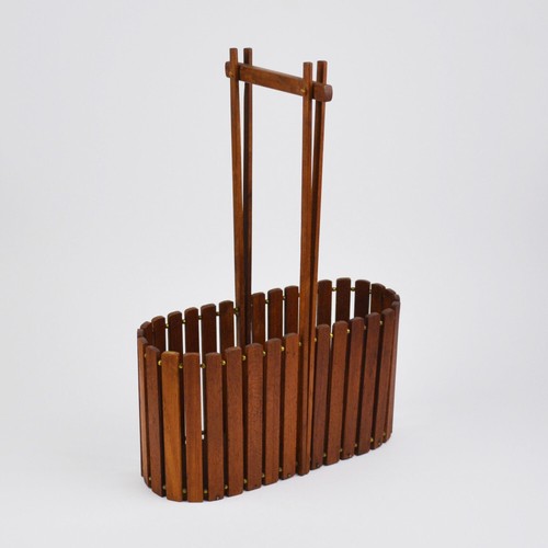 Vintage bottle holder teak - vintage,