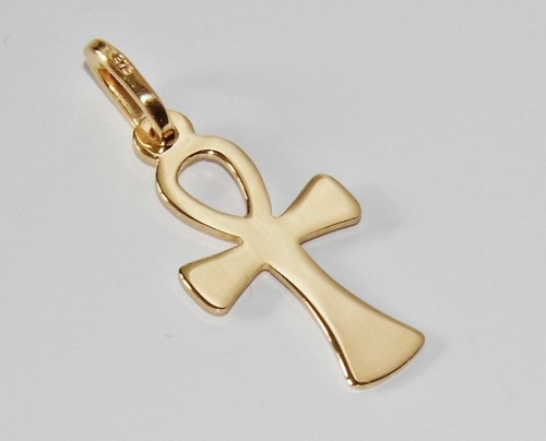 9ct yellow gold ankh - yellow,