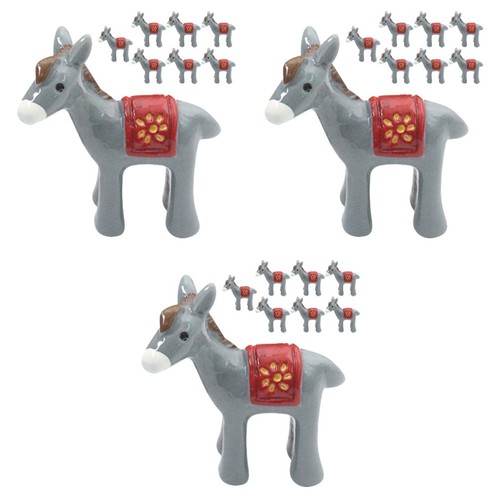 Grey mini resin donkey - donkey, statue