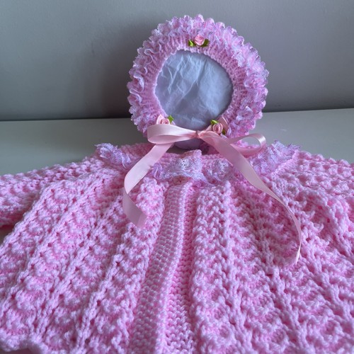 Knitted matinee jacket - knitted,