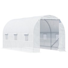 Outsunny 4.5 x 2M Walk-in Polytunnel Greenhouse for Garden, Galvanised Steel