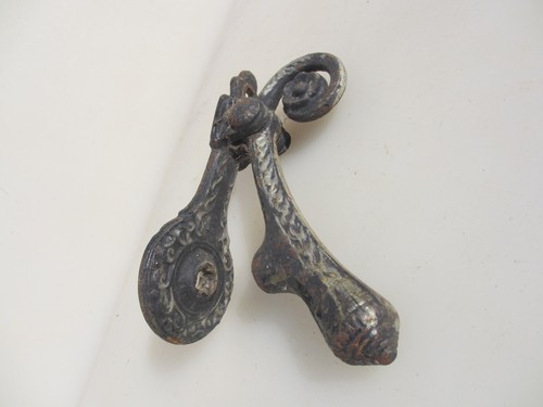 Antique iron door knocker - knocker, art
