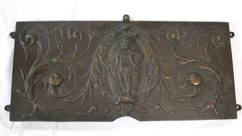 Cast iron fireback - iron, panel