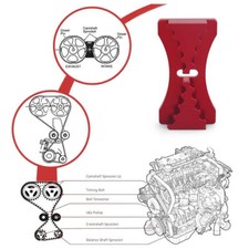 Red Engine Cam Gear Lock Timing Belt Install Tool For Mitsubishi Lancer 4G63