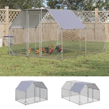 Chicken Run W/ Roof, Walk In Chicken Coop, Hen House Duck Pen