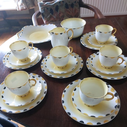 Rare shelley art deco yellow - rare,