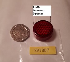 Red Rear Motorcycle / Bike Reflector MOT Legal with Tail Tidy  - Round BOOM! :-)