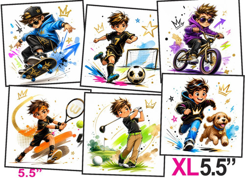Boys hobbies card toppers - hobbies,