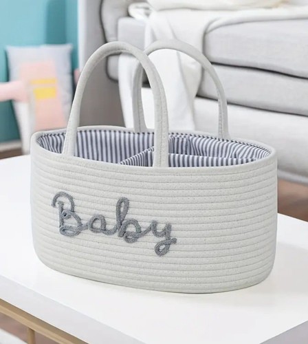 Nappy caddy white baby diaper - caddy,