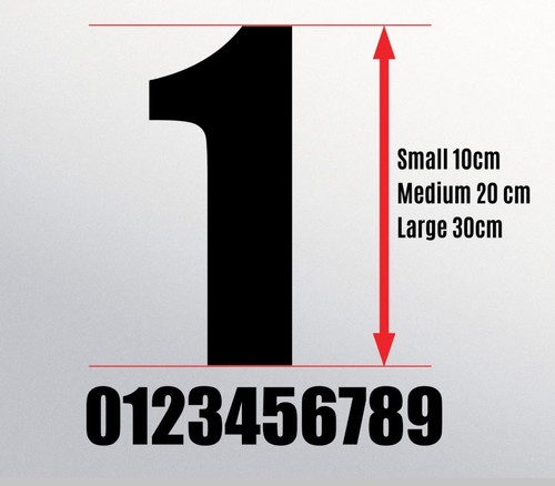 Number vinyl decal - decal, sticker