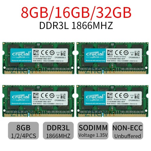 Crucial 32gb 16gb 8gb ddr3l - 32gb,