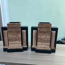 Pair Antique Marble Clock