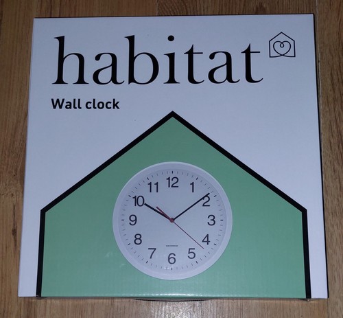 Habitat wall clock white 30cm - habitat,