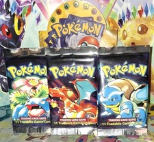 1999 Pokémon TCG 1st Edition Shadowless Booster Packs X3 Please Read Description
