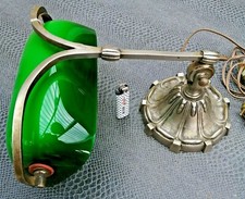 Ancienne lampe de bureau pied en fonte art-déco début 20 ème
