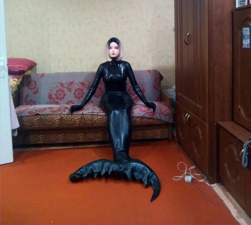 Sexy black latex - black,