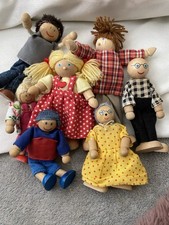 Wooden Dolls for Dollhouse Set