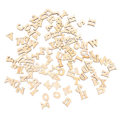 300pcs beige wooden letters - 300pcs,
