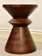 Eames Style Alban Acacia Stool Side Table