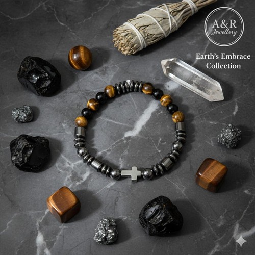 Unisex hematite tiger eye - unisex,