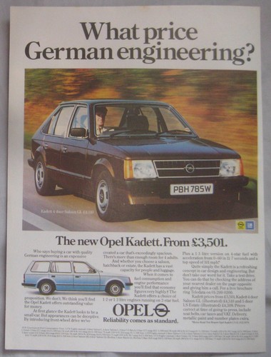 Opel kadett original advert - opel,