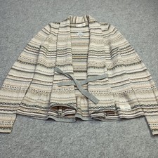 Odd Molly Lambswool Cardigan Size 3-4 L-XL Tie Shawl Collar Wrap Sweater 654B