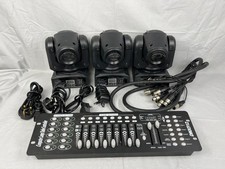 U`King 192-Channel DMX Controller Console with 3 RGBW Moving Head Stage Lights