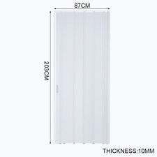 Internal Folding Door PVC Sliding Panel Accordion Concertina Room Divider 6/10mm
